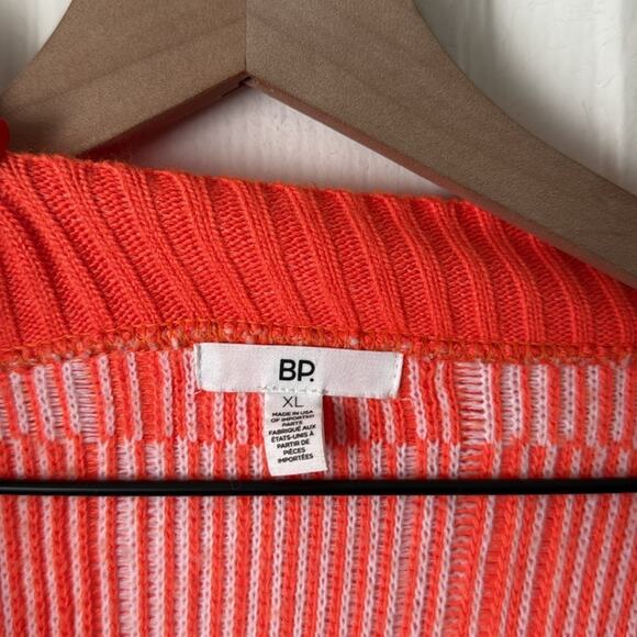 BP Orange and White Checkered Sweater size XL - Picture 4 of 7